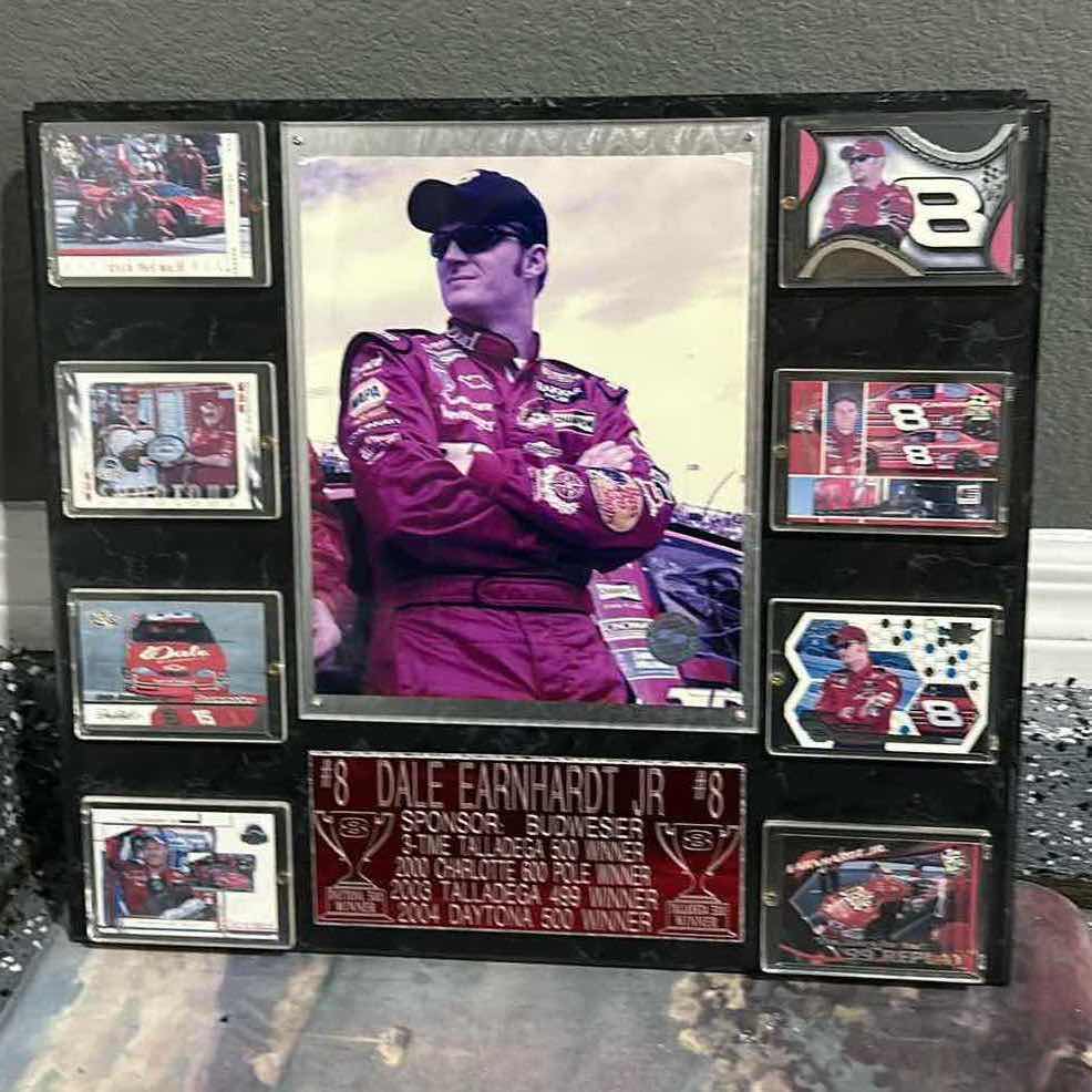 Photo 1 of DALE EARNHARDT COLLECTIBLE MEMORABILIA, SPORTS CARDS, AND MORE. 18“ x H16“