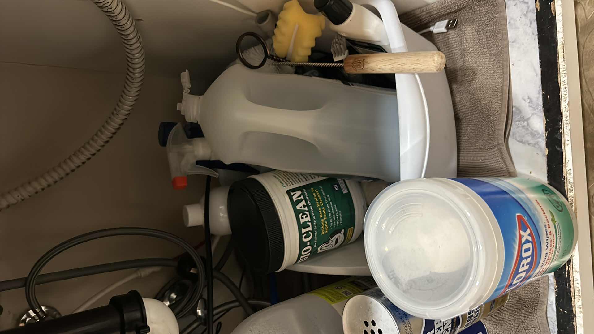 Photo 2 of CONTENTS UNDER SINK - CLEANING SUPPLIES