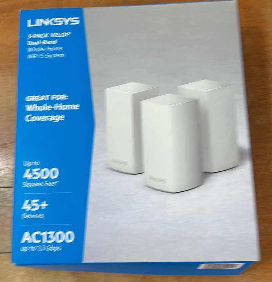 Photo 1 of NEW LINKSYS 3-PACK VELOP DUAL-BAND HOME WI-FI 5 SYSTEM.