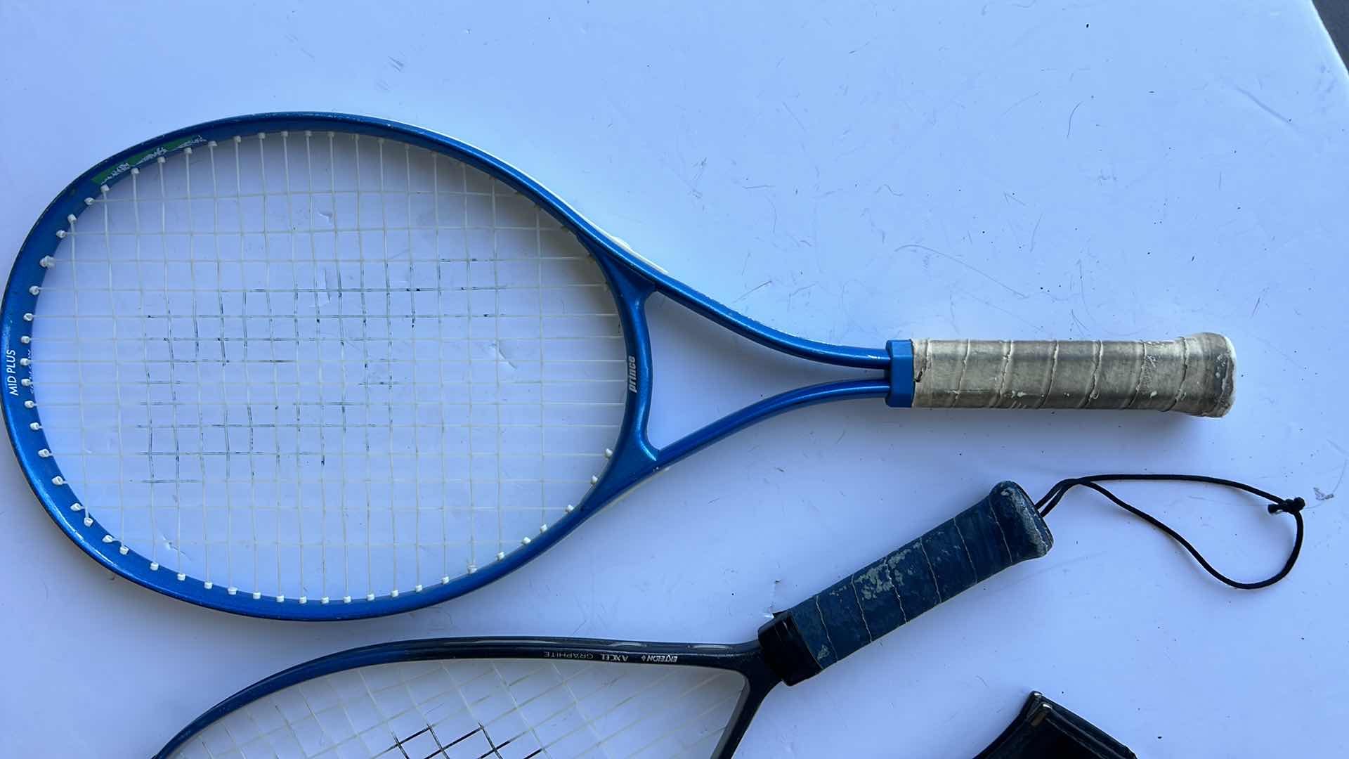 Photo 2 of ONE RACQUETBALL RACQUET AND ONE TENNIS RACQUET.