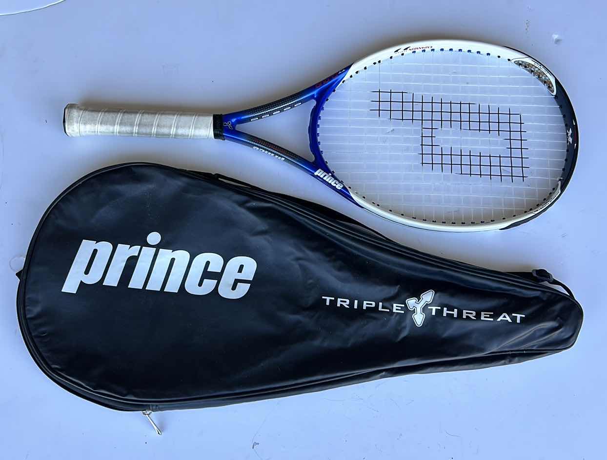 Photo 1 of PRINCE TRIPLE THREAT TENNIS RACKET.