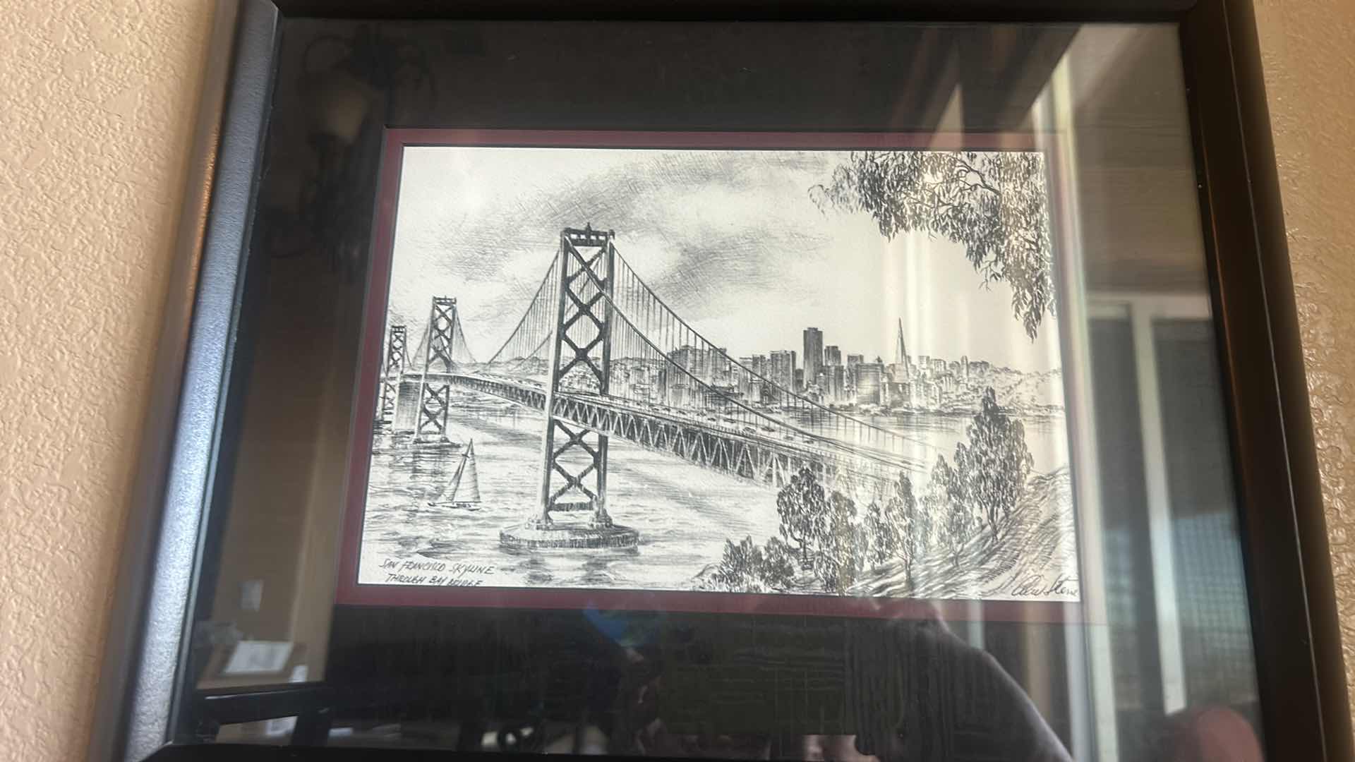 Photo 2 of FRAMED SAN FRANCISCO SKYLINE SIGNED ALEX STERN, ETCHING ARTWORK 11” X 16”