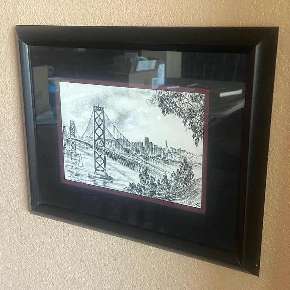 Photo 8 of FRAMED SAN FRANCISCO SKYLINE SIGNED ALEX STERN, ETCHING ARTWORK 11” X 16”