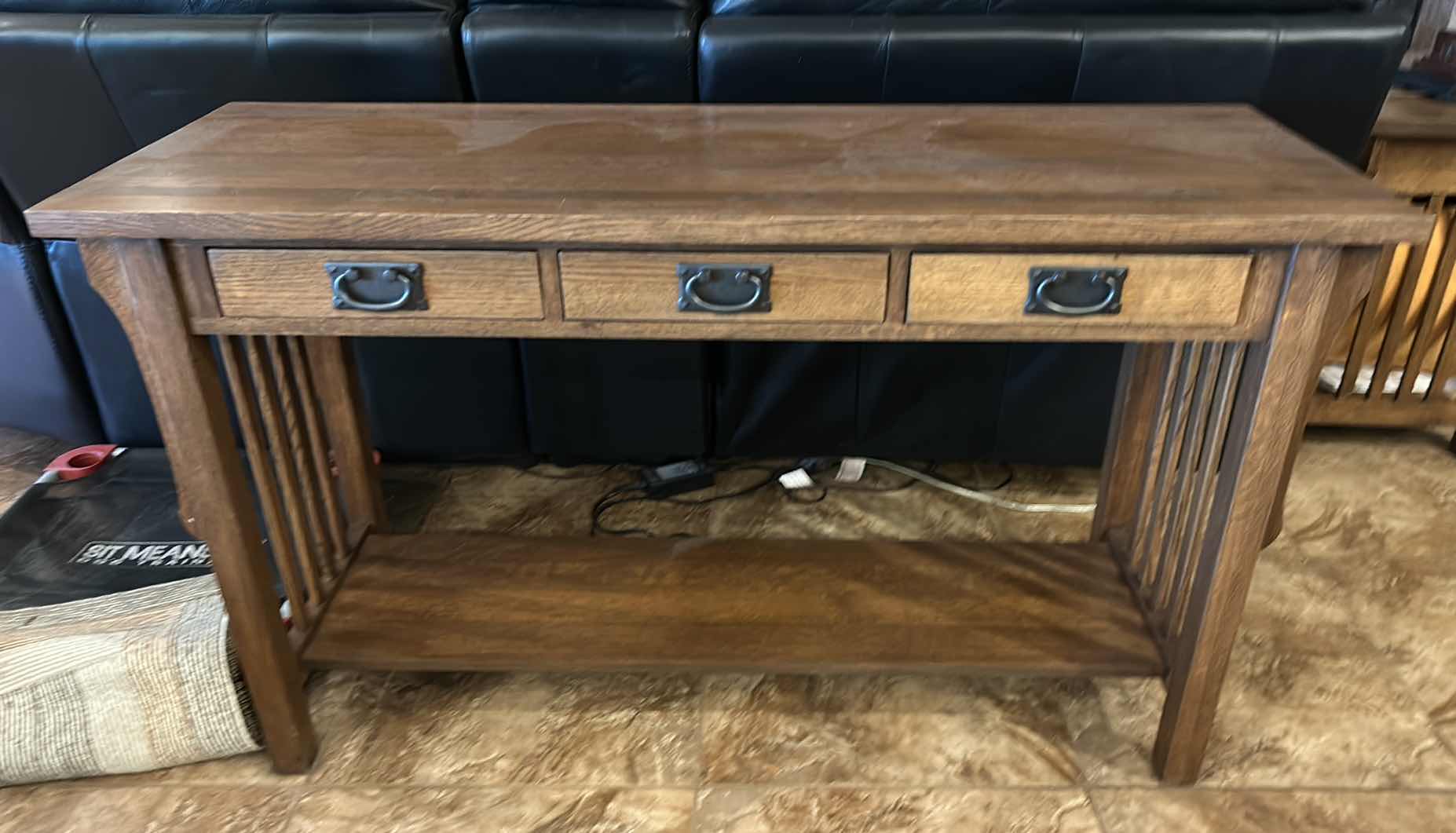 Photo 1 of MICHAEL’S FURNITURE CRAFTSMAN CEDAR-LINED OAK SOFA TABLE CEDAR LINED DOVE TAILED 52” x 18” x H30 1/2”