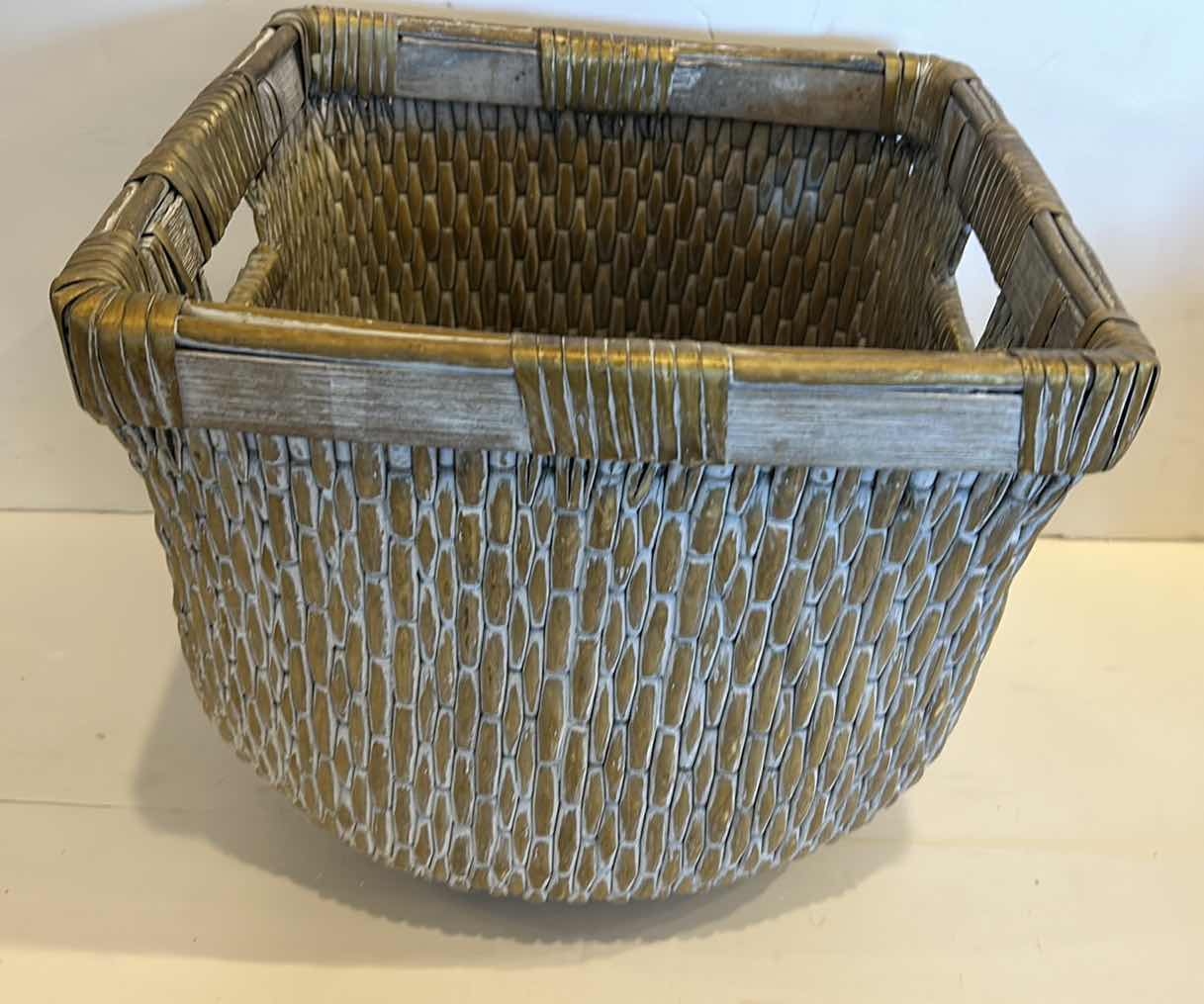 Photo 4 of 3 WOVEN BASKETS, 2 WITH FAUX GREENERY