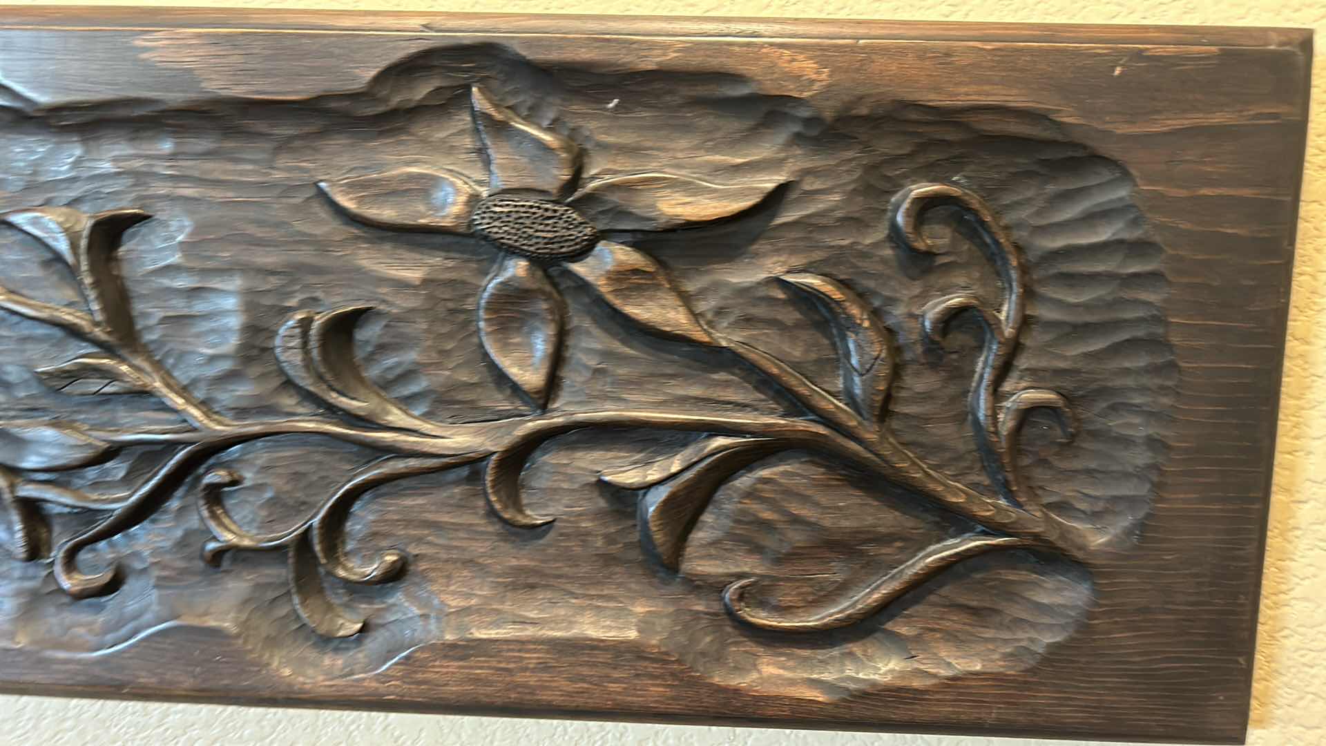 Photo 4 of CARVED WOOD WALL DECOR 3’ x H10”