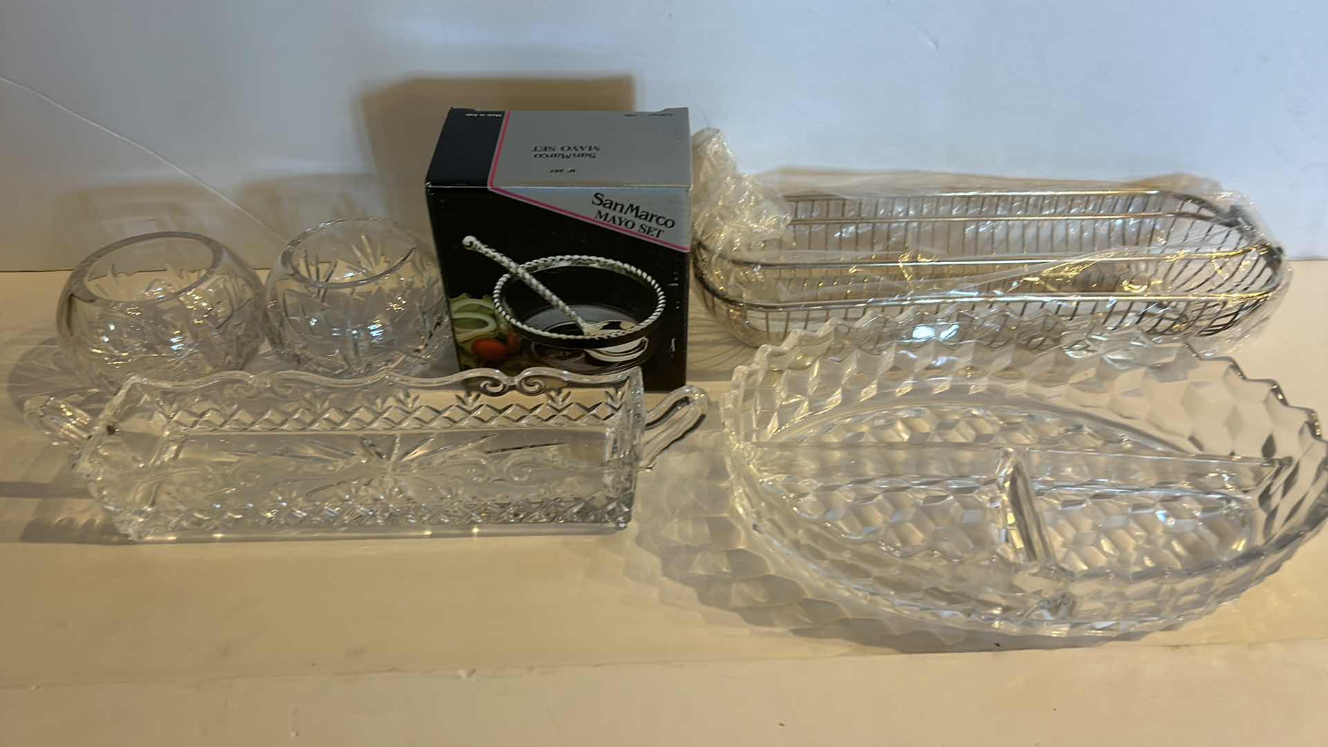 Photo 1 of CRYSTAL AND GLASS SERVEWARE