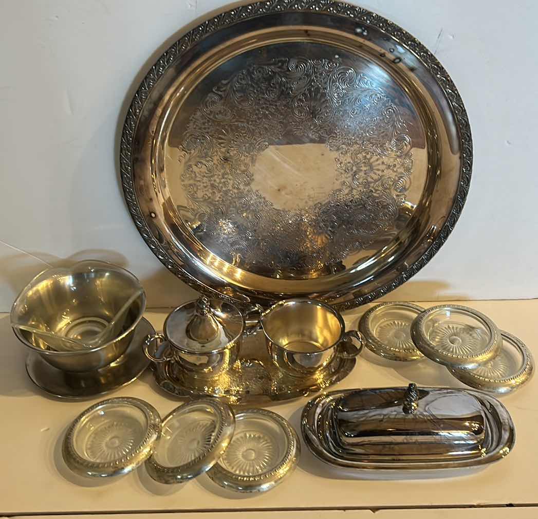 Photo 1 of 12-SILVER PLATED SERVEWARE