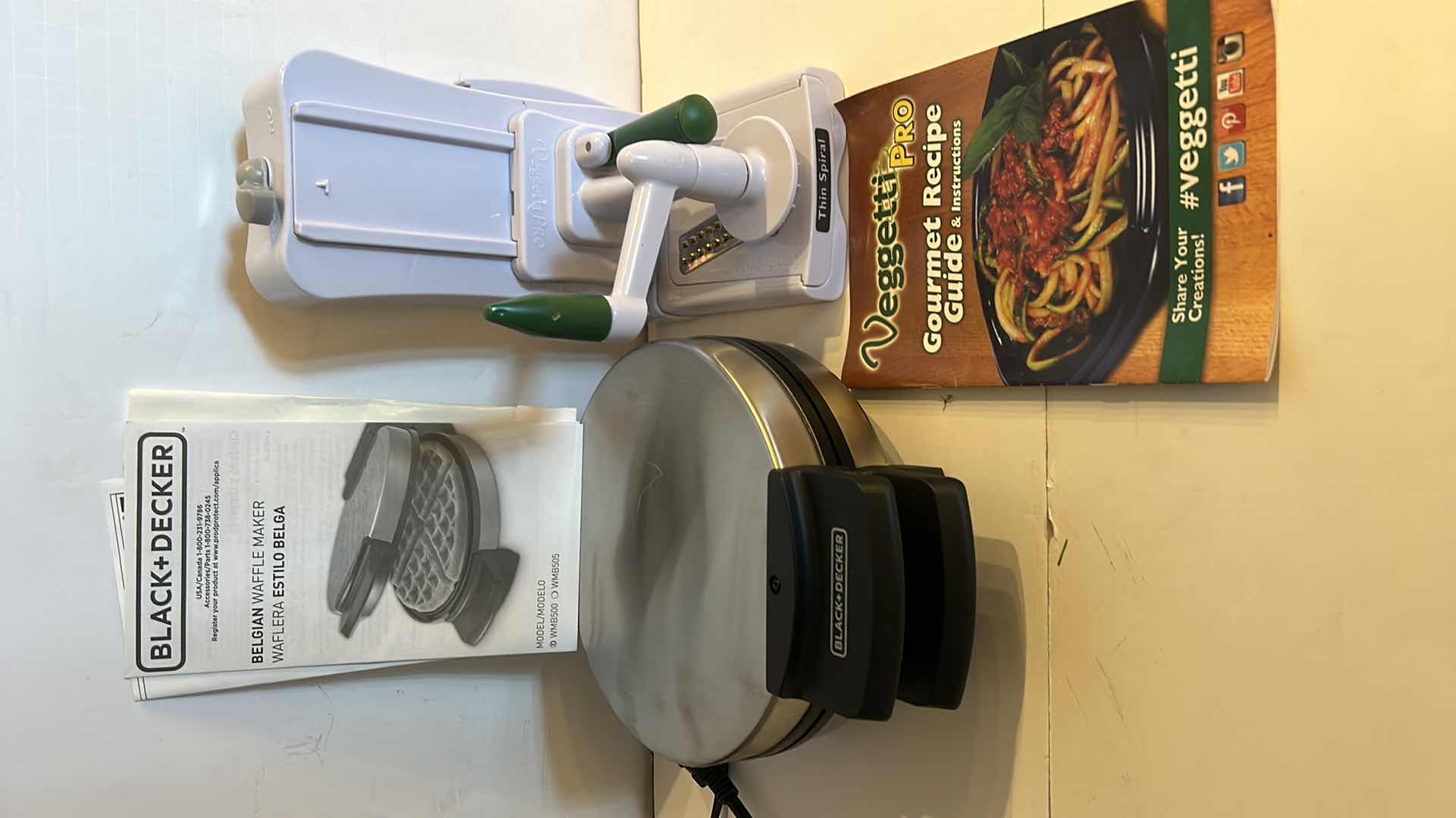 Photo 1 of BLACK & DECKER, BELGIUM WAFFLE MAKER, AND VEGETTIPRO.