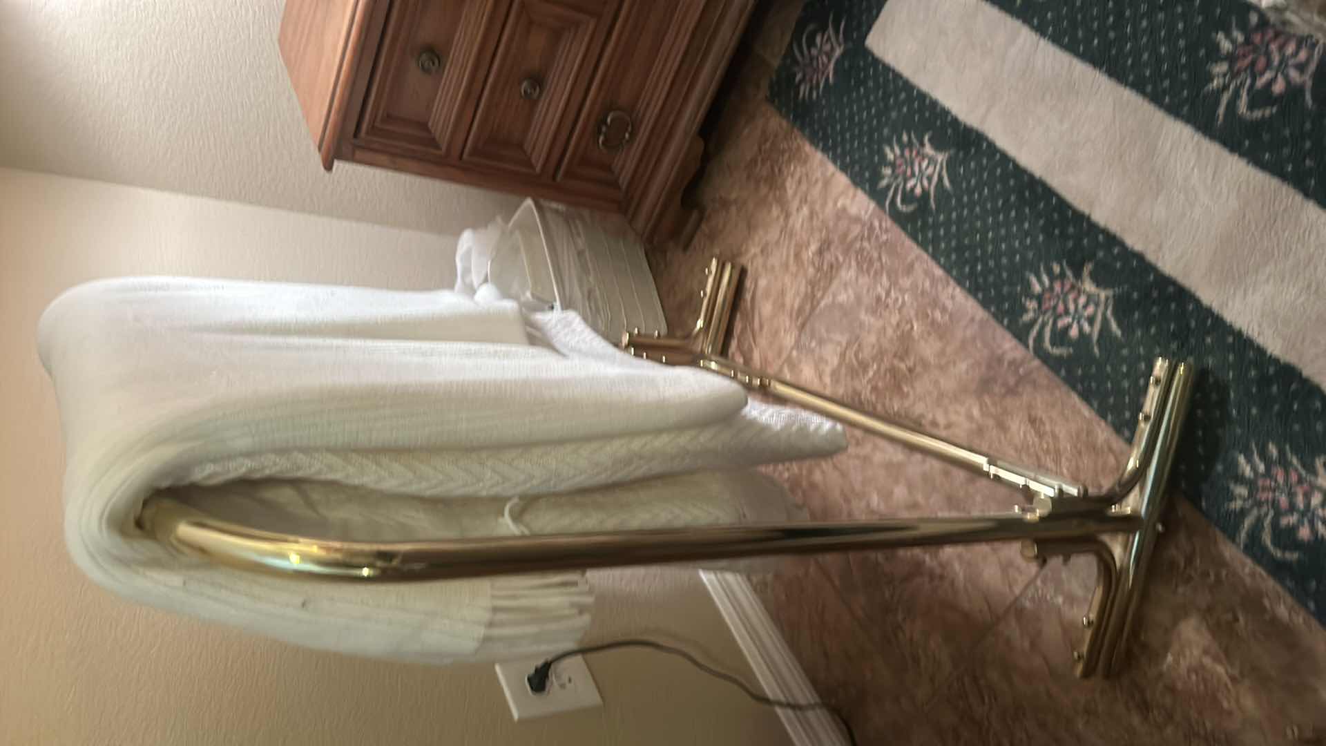 Photo 4 of BRASS BLANKET STAND WITH BLANKETS