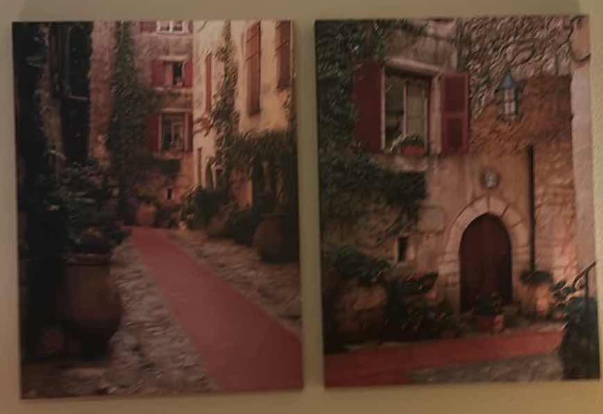 Photo 1 of 2 STRETCHED CANVAS TUSCAN ARTWORK EA 30” x 40”