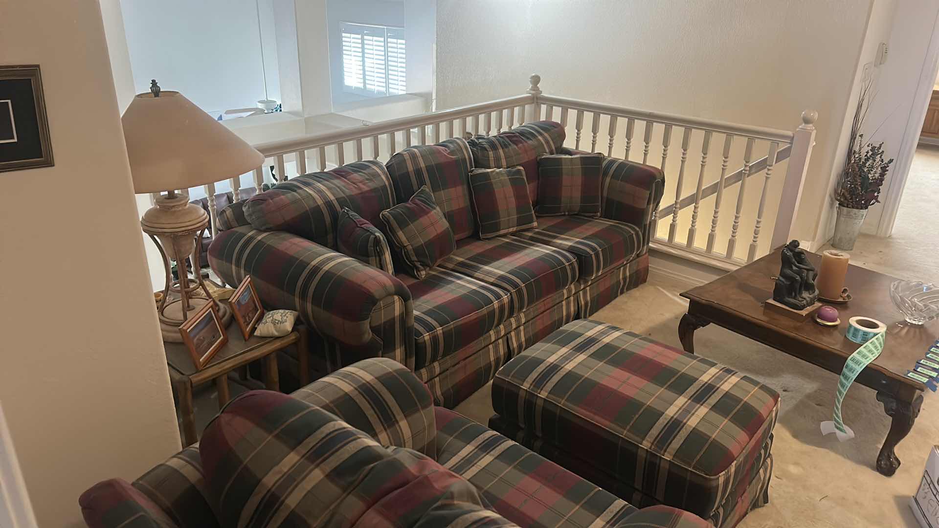 Photo 2 of 8’ PLAID SOFA