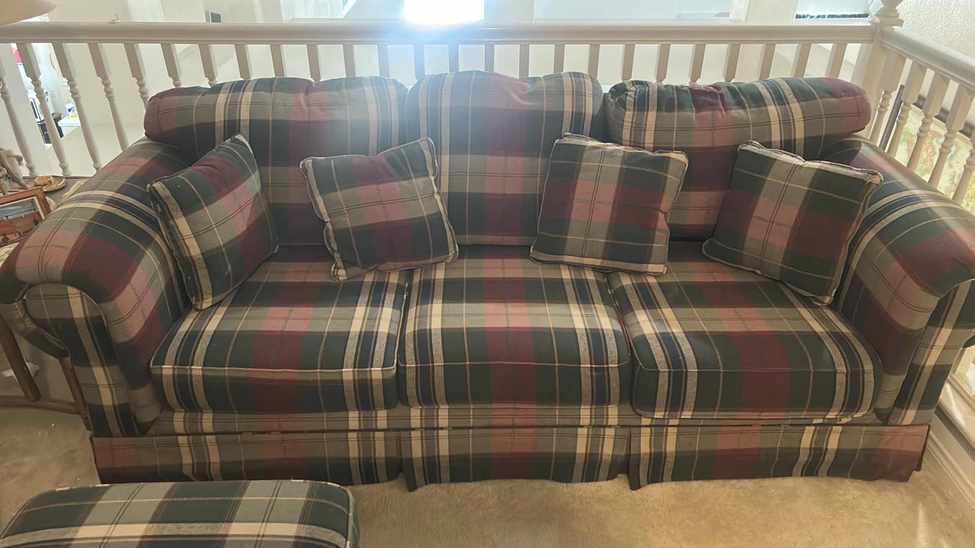 Photo 1 of 8’ PLAID SOFA