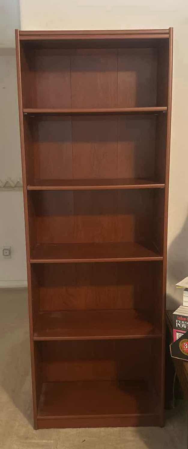 Photo 1 of WOOD BOOKSHELF UNIT 
25” x 12” H71”