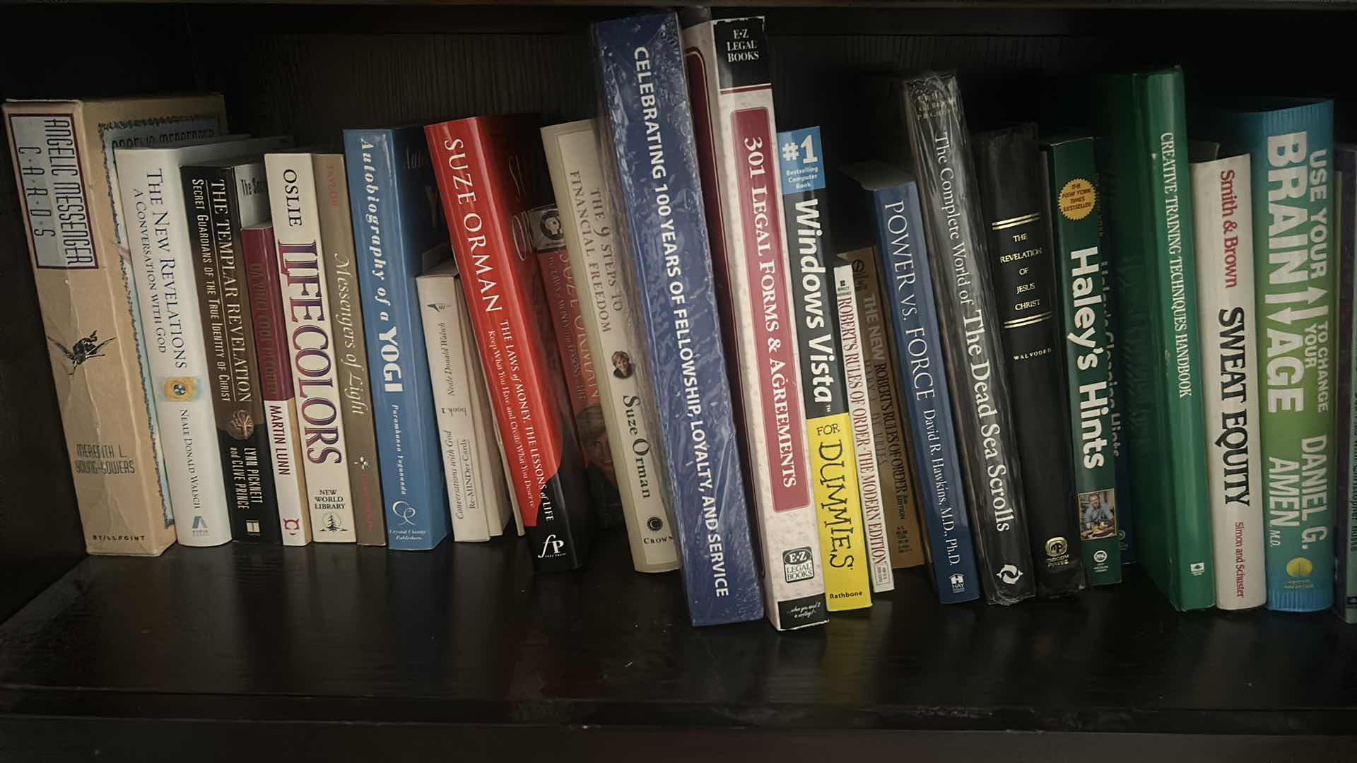 Photo 1 of HARD AND SOFT COVERED BOOKS AND MORE ON BOOKSHELF