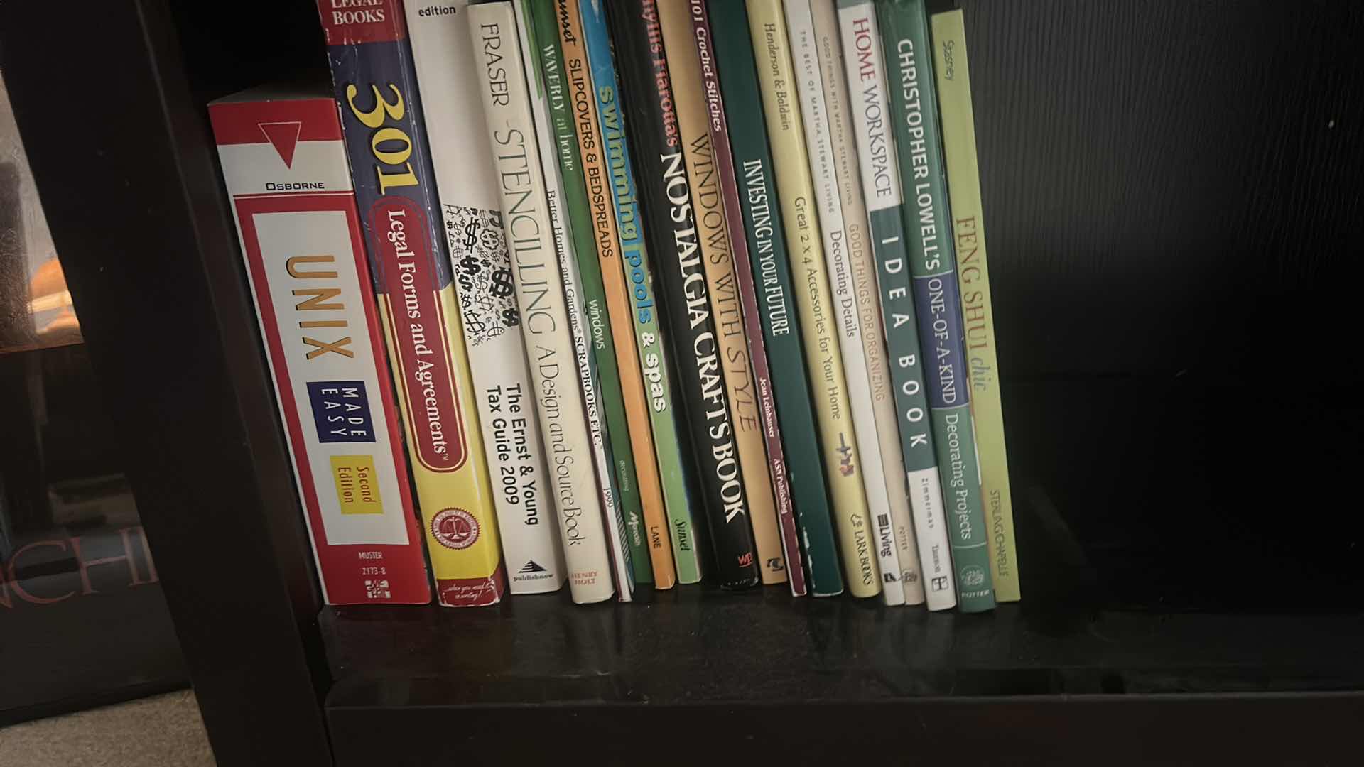 Photo 1 of HARD AND SOFT COVERED BOOKS AND MORE ON BOOKSHELF