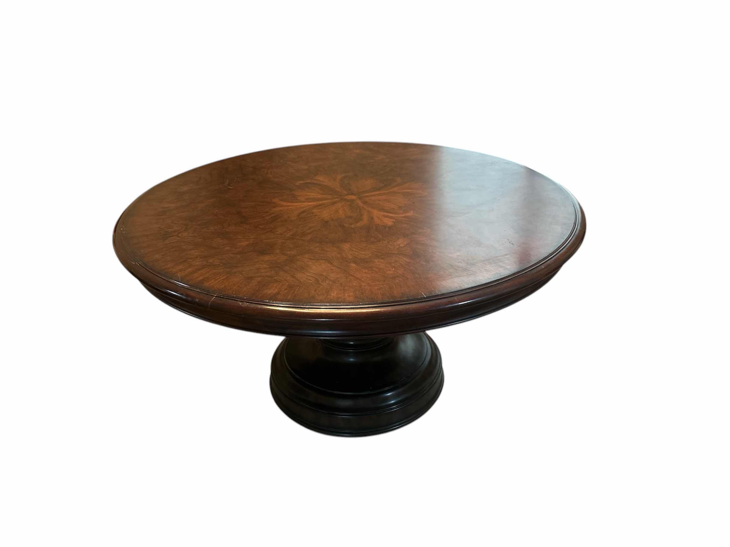 Photo 2 of THOMASVILLE / MAITLAND- SMITH ROUND PEDESTAL DINING ROOM TABLE 58 1/2” x 30 1/2” $6,000