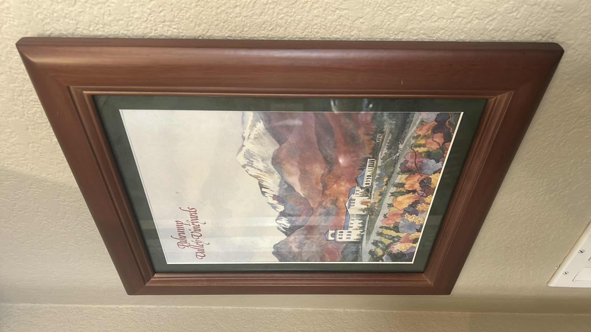Photo 1 of FRAMED SIGNED WATERCOLOR “PAHRUMP VALLEY VINEYARDS” ARTWORK 14” x H17”