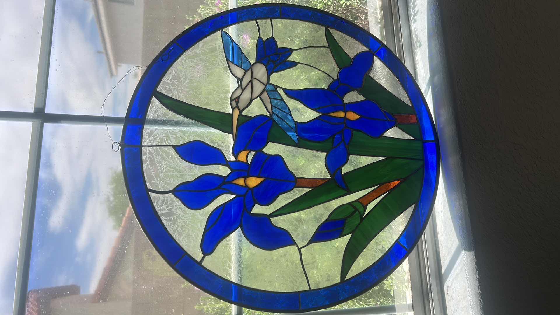 Photo 1 of ROUND STAINED GLASS WINDOW 19.5”