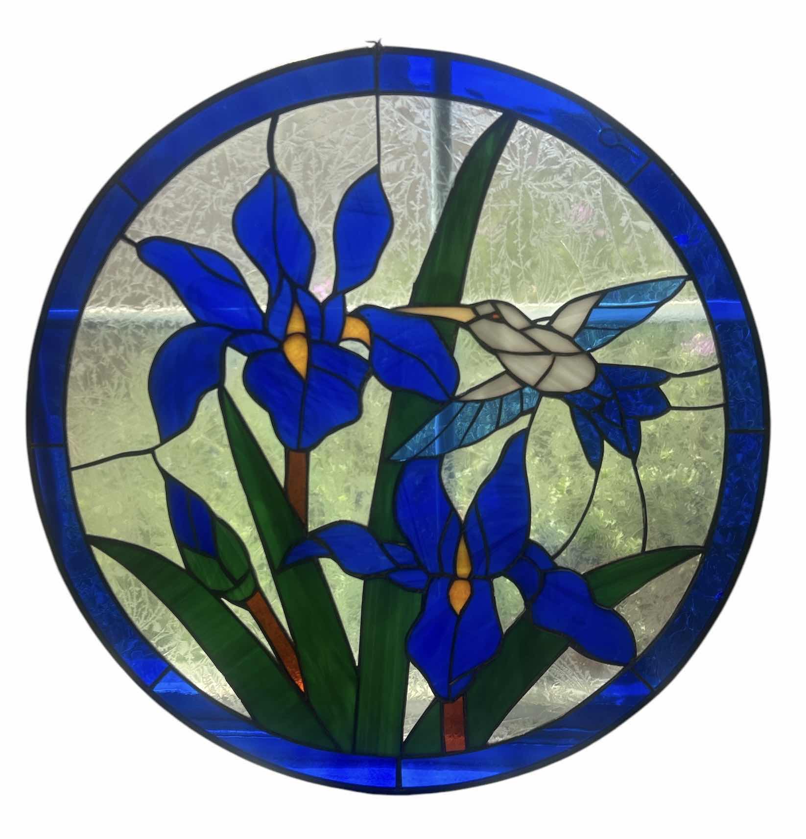 Photo 1 of ROUND STAINED GLASS WINDOW 19.5”