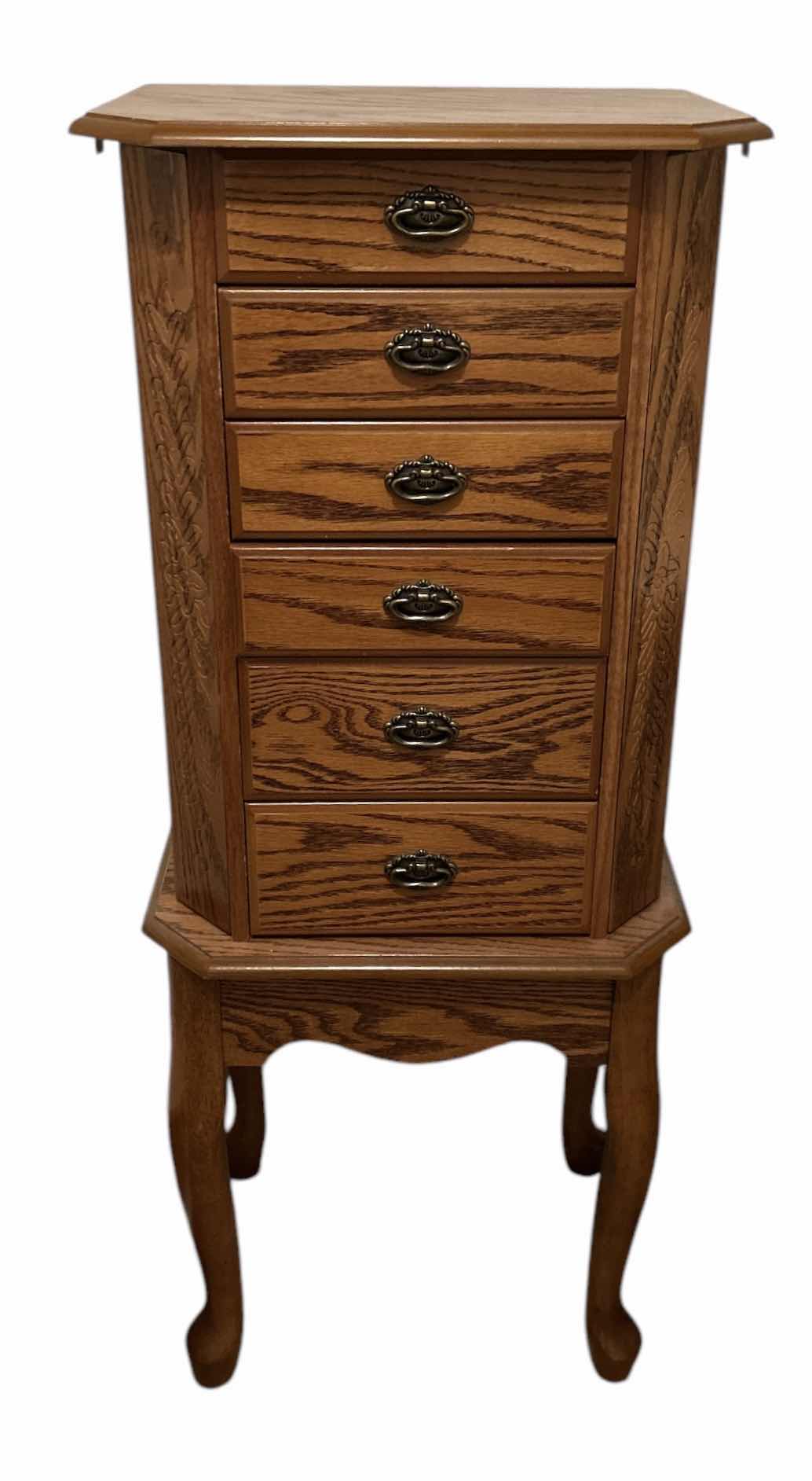 Photo 1 of FREE STANDING WOOD JEWELRY BOX CABINET H40”