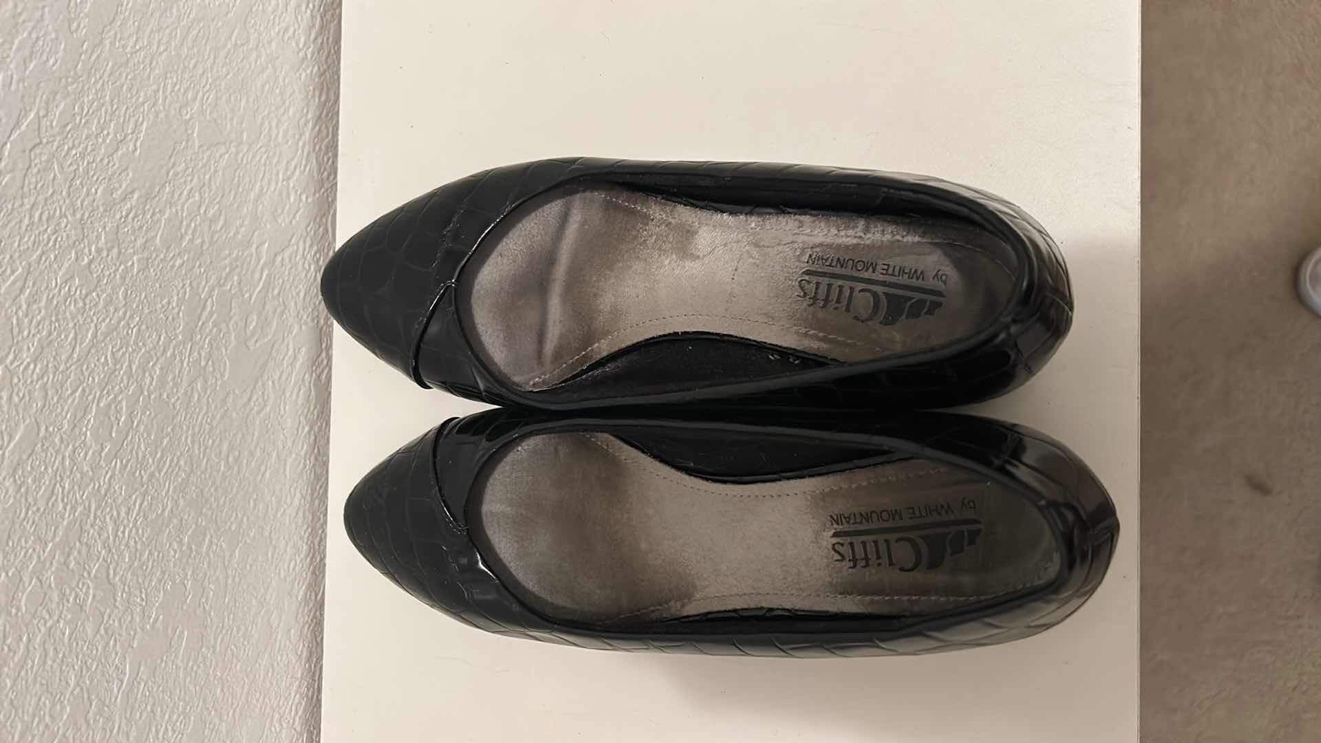 Photo 1 of HANGING SHOE RACK + 1 NEW IN BAG AND 9 PAIRS WOMENS SHOES SIZE 7.5