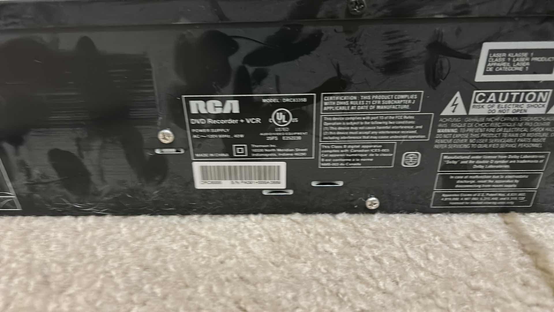 Photo 1 of RCA VHS DVD RECORDER PLAYER