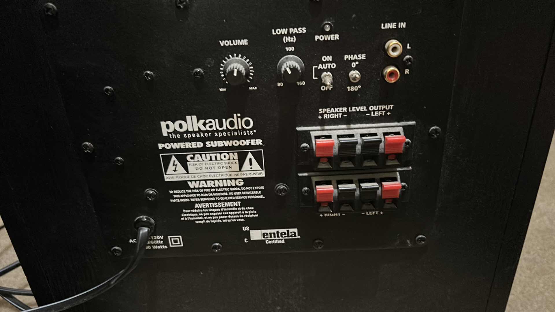 Photo 1 of POLK AUDIO POWERED SUBWOOFER