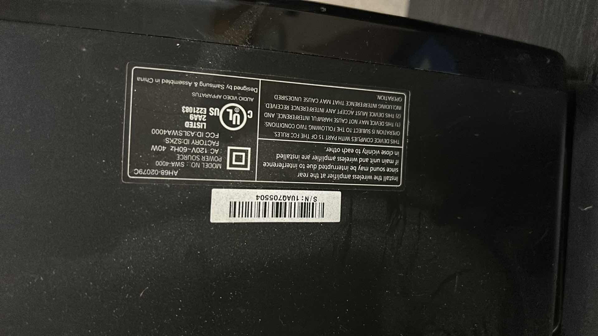 Photo 1 of SAMSUNG POWER SOURCE