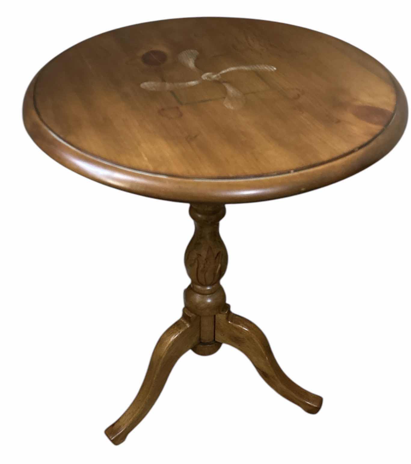 Photo 1 of SMALL VINTAGE WOOD TABLE / PLANT STAND 18” x 24”