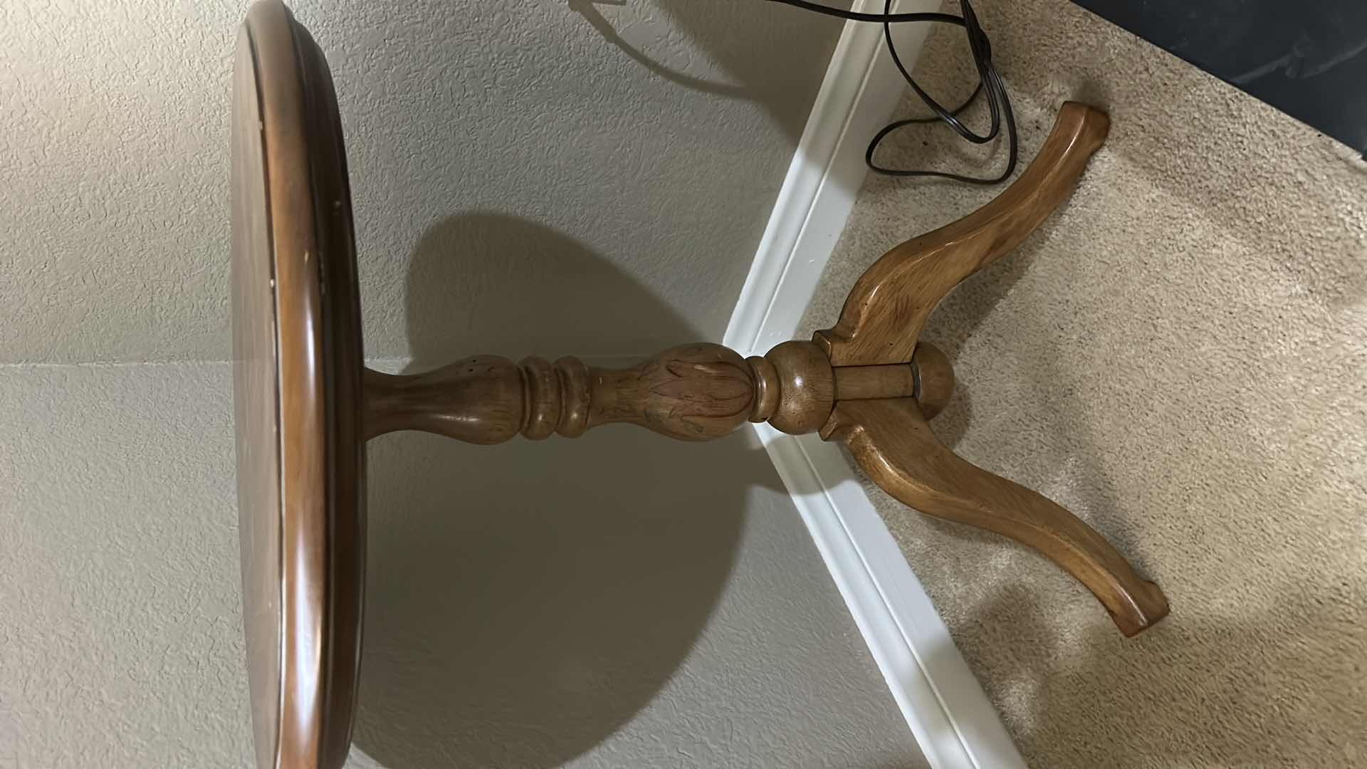 Photo 1 of SMALL VINTAGE WOOD TABLE / PLANT STAND 18” x 24”