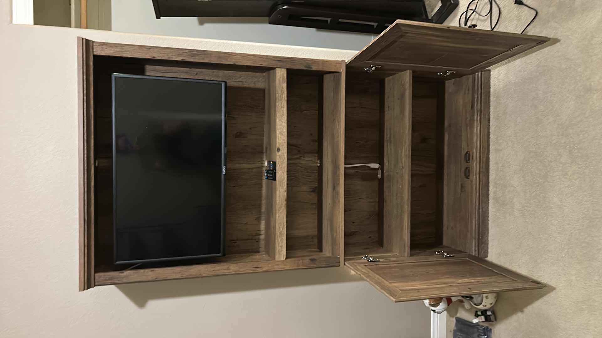 Photo 1 of WOOD CABINET 35 1/2“ x 14“ x H69 1/2“ WITH  32” VIZIO TELEVISION