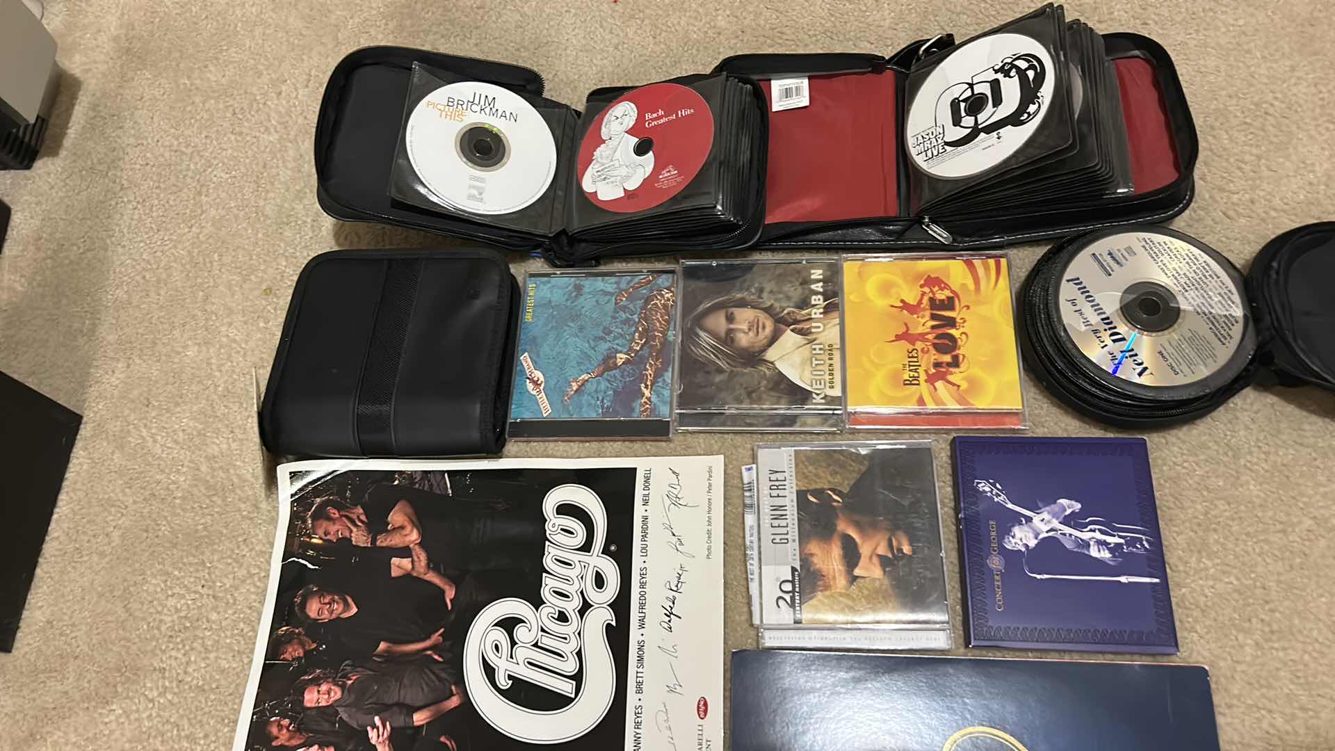 Photo 1 of MUSIC ASSORTMENT- SIGNED CHICAGO POSTER, CD’S AND MORE