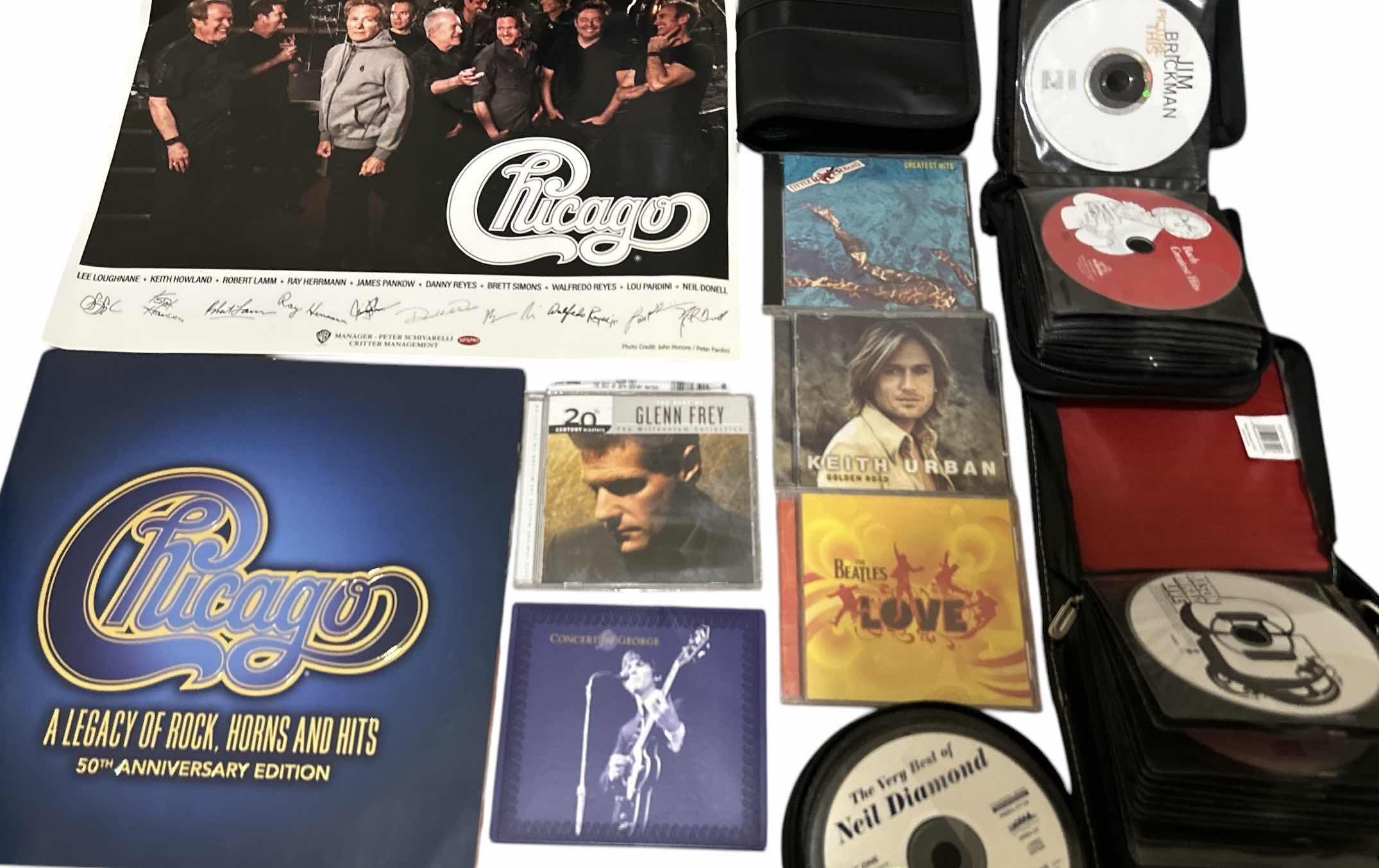 Photo 1 of MUSIC ASSORTMENT- SIGNED CHICAGO POSTER, CD’S AND MORE