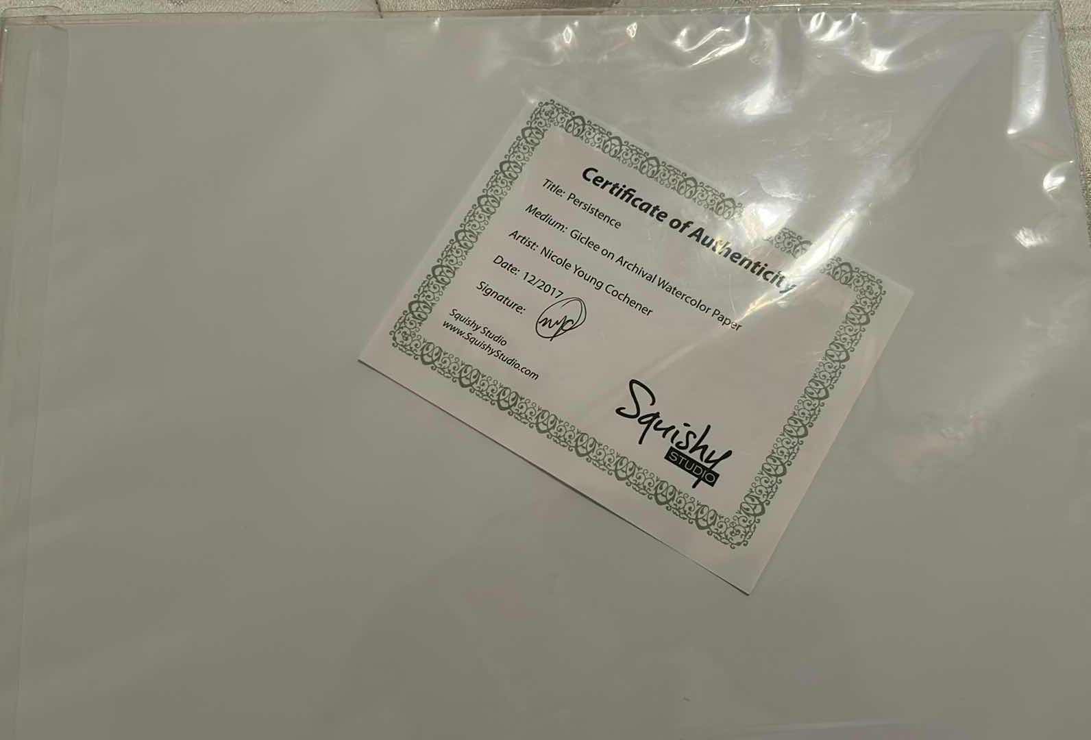 Photo 1 of UNFRAMED ARCHIVAL WATERCOLOR PAPER TITLE “PERSISTENCE “ 14” X 11”