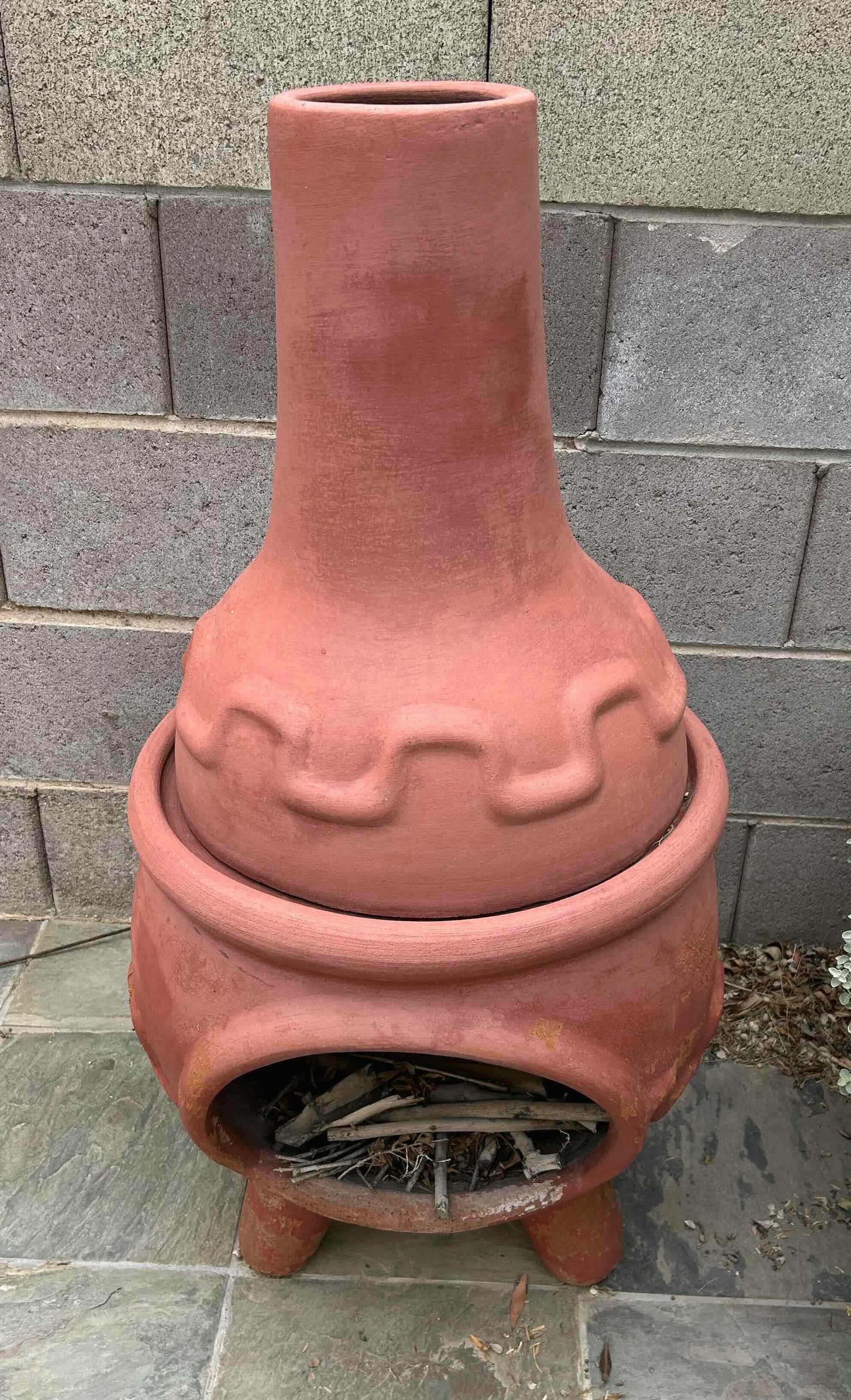 Photo 1 of MEXICAN TERRACOTTA CHIMINEA H 42”