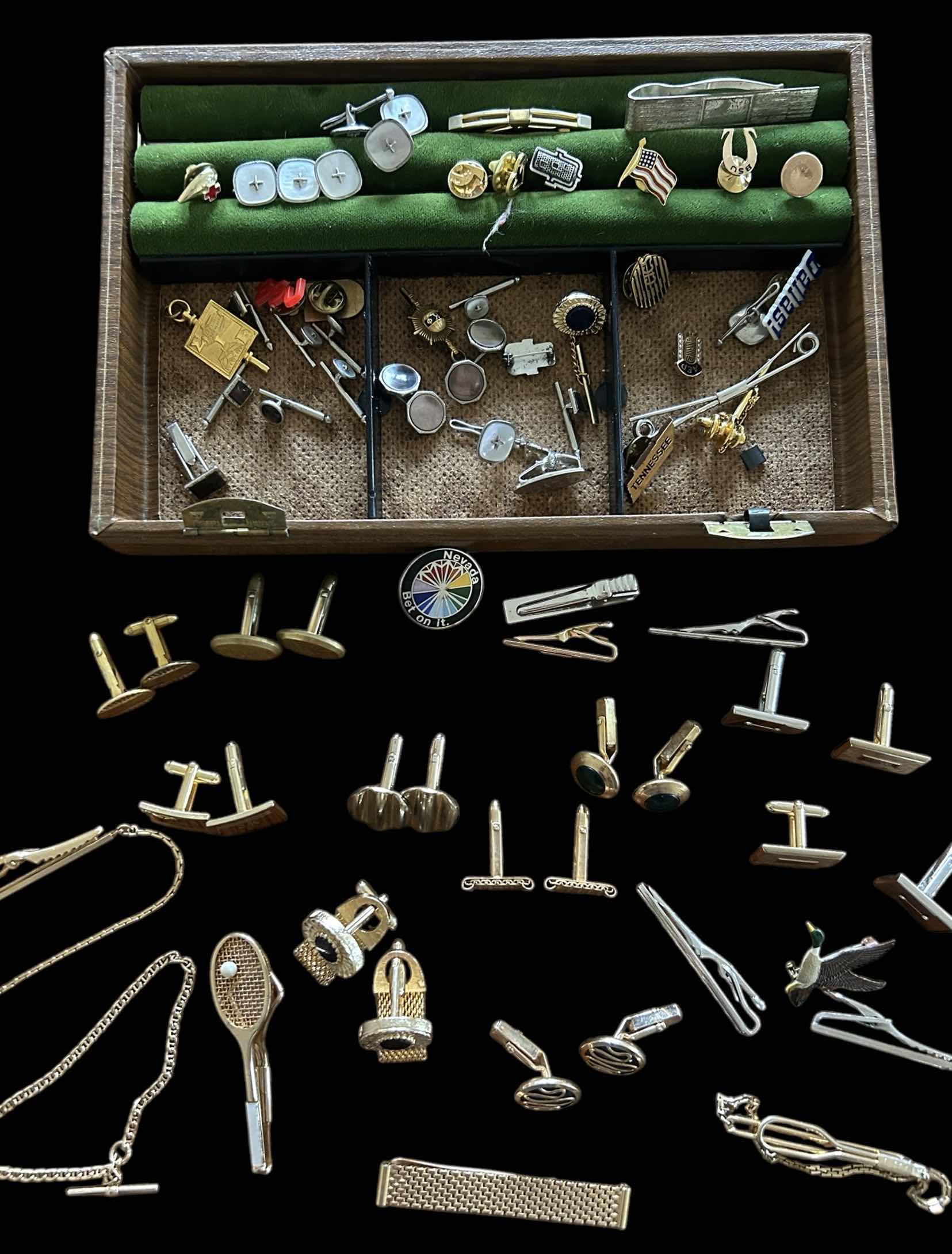 Photo 1 of MENS CUFFLINKS, TIE CLIPS