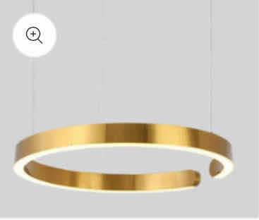 Photo 1 of NIB - ISABELLA SLEEK GOLD 1 RING LED HANGING RINGS CHANDELIER DIAMETER 32” LL-1106-MF