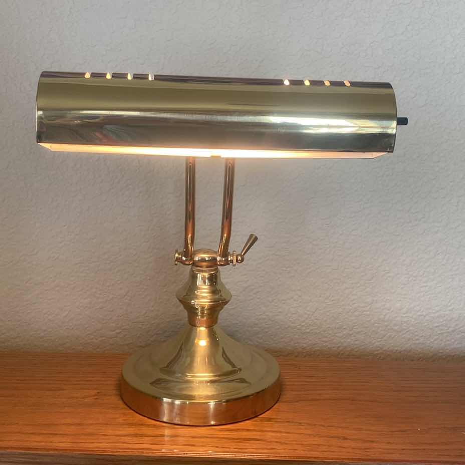 Photo 1 of BRASS ADJUSTABLE DESK LAMP H 11”