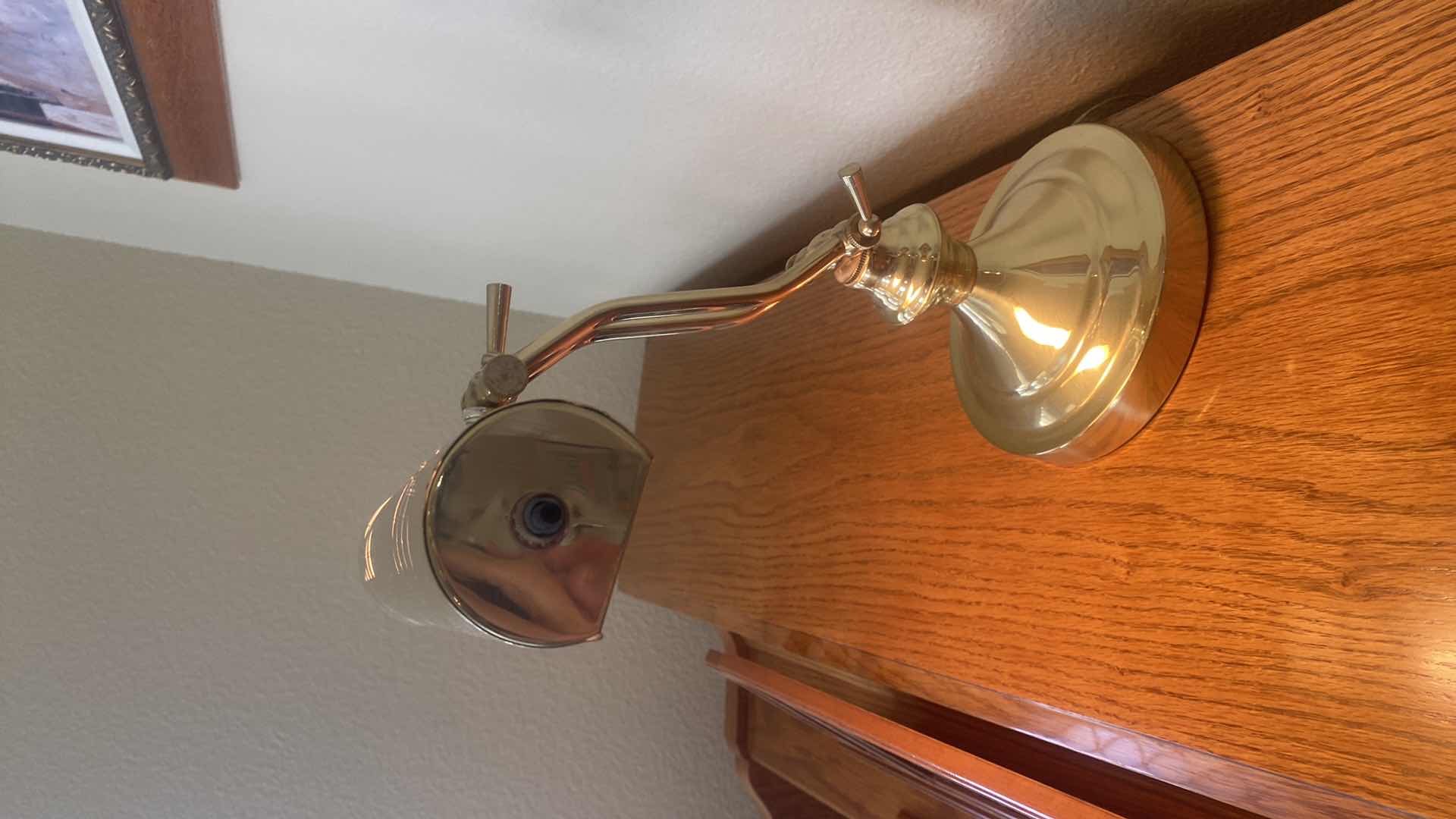 Photo 3 of BRASS ADJUSTABLE DESK LAMP H 11”