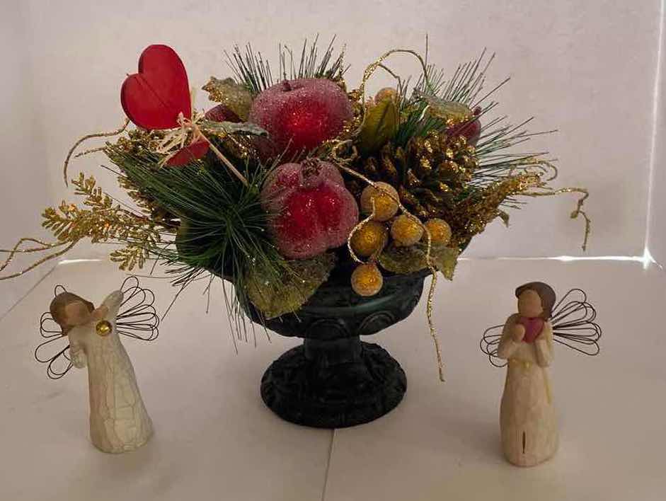 Photo 1 of 2-WILLOW TREE ANGELS AND  HOLIDAY FLORAL H11”