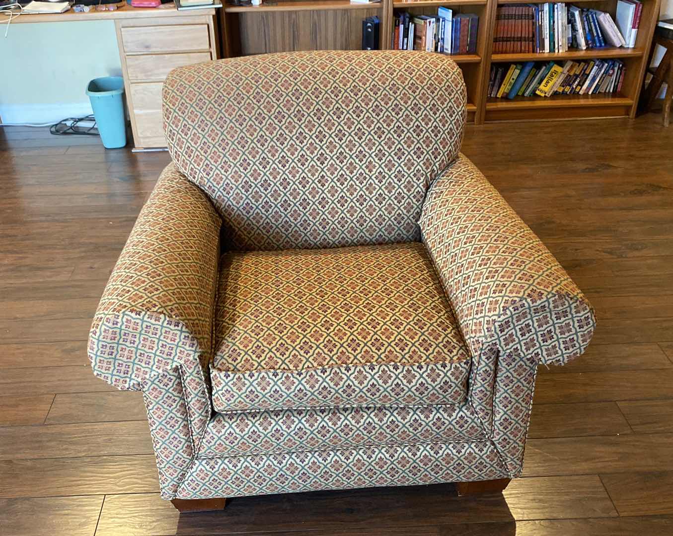 Photo 1 of LAZY BOY UPHOLSTERED CHAIR WITH ARM COVERS 38” x 37” H36”