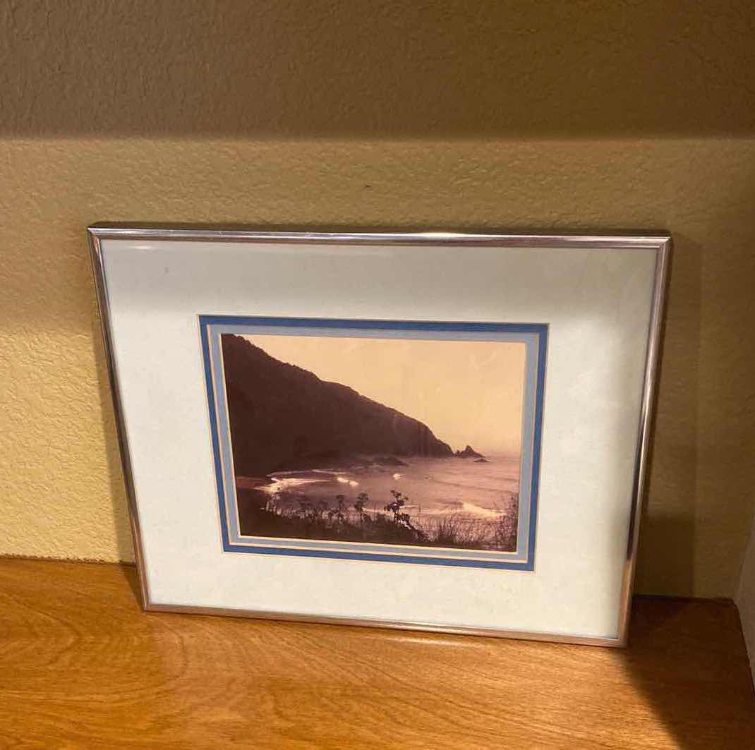 Photo 1 of FRAMED SEASCAPE PRINT ARTWORK 14”x11”