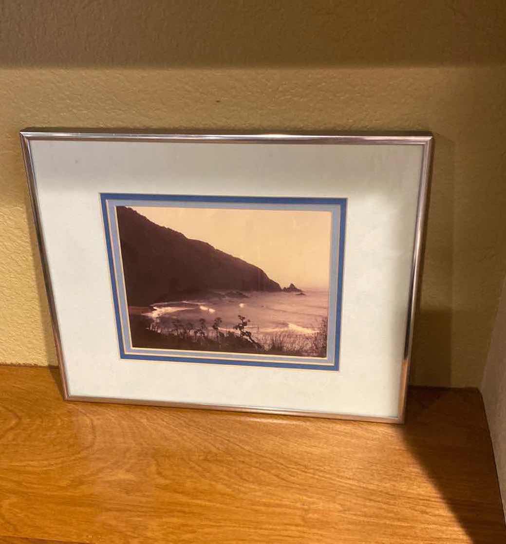 Photo 2 of FRAMED SEASCAPE PRINT ARTWORK 14”x11”