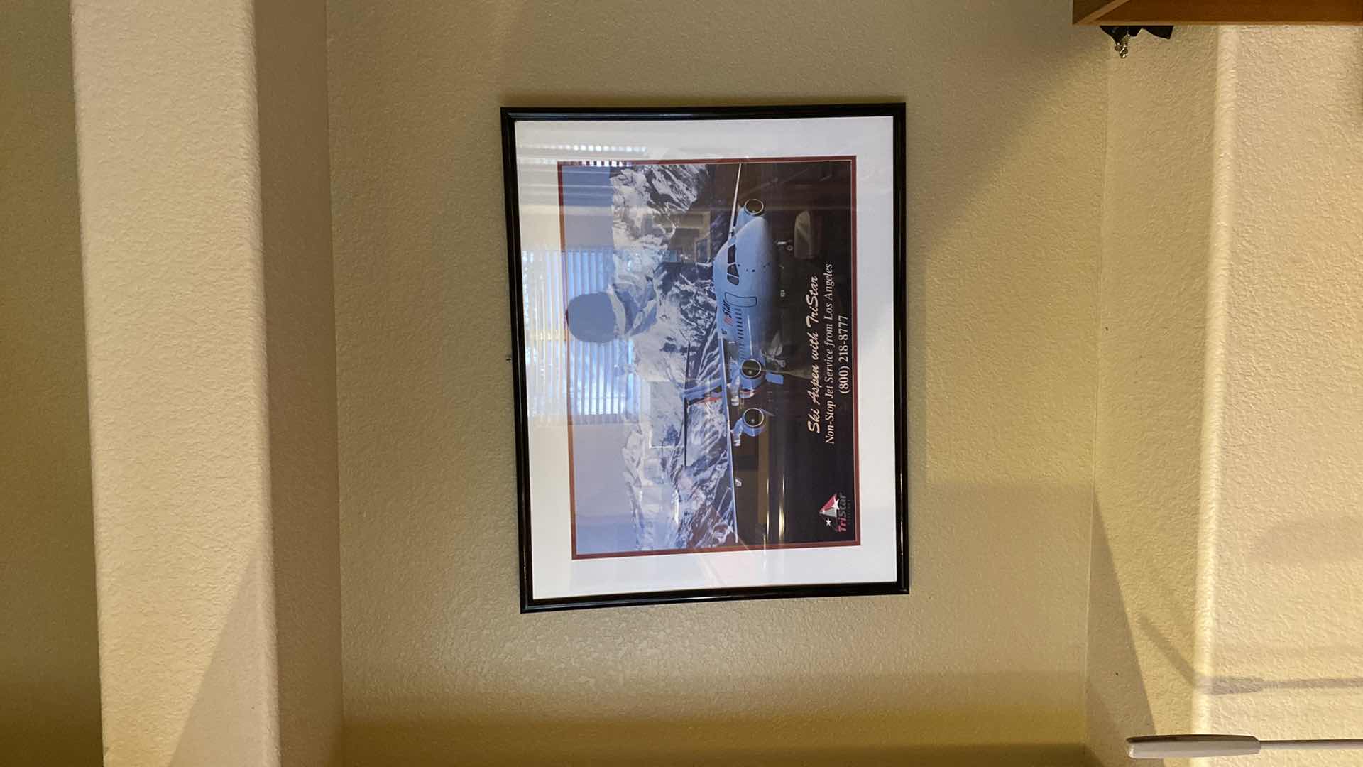 Photo 2 of FRAMED TRISTAR ADVERTISING AIRLINES ARTWORK 30” x 24”