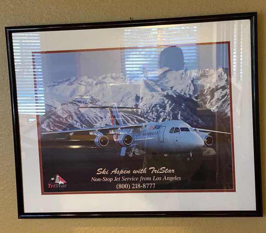 Photo 1 of FRAMED TRISTAR ADVERTISING AIRLINES ARTWORK 30” x 24”