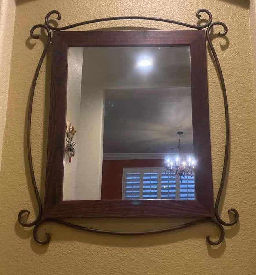 Photo 1 of IRON & WOOF FRAMED MIRROR 25” x 29”