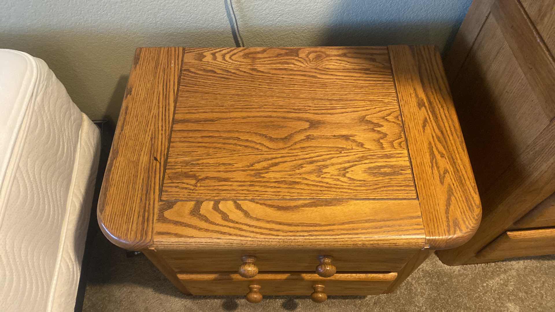 Photo 2 of OAK NIGHT STAND 29 1/2“ x 19 1/2“ H23 1/2”