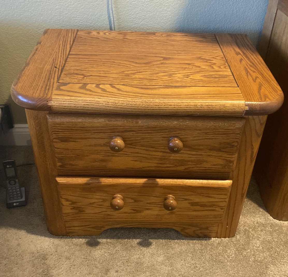 Photo 1 of OAK NIGHT STAND 29 1/2“ x 19 1/2“ H23 1/2”