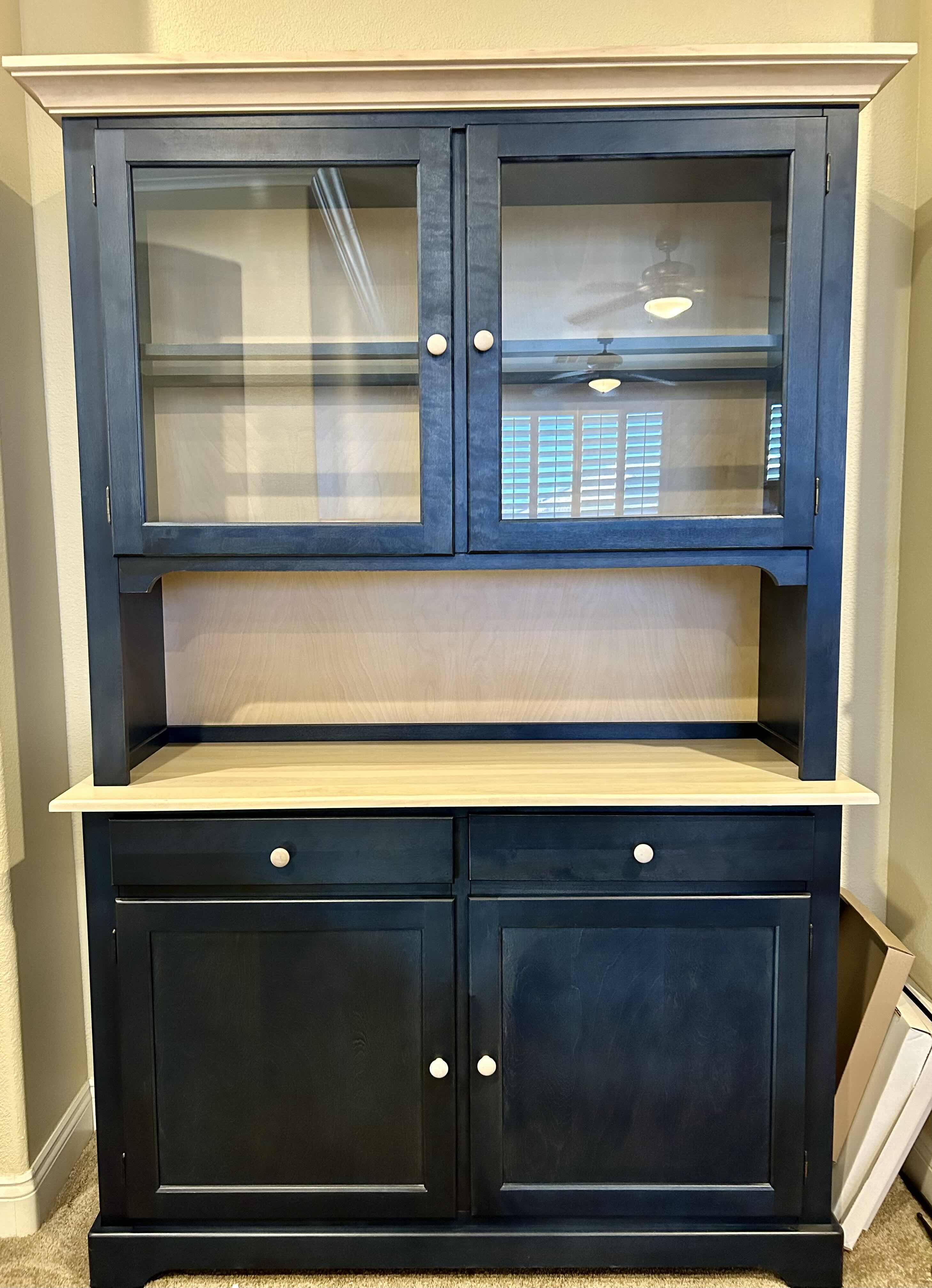 Photo 1 of CANADIAN MAPLE HUTCH: MIDNIGHT BLUE: 52“ x 18“ H78” (MATCHING DINING TABLE & CHAIRS AVAILABLE SOLD SEPARATELY)